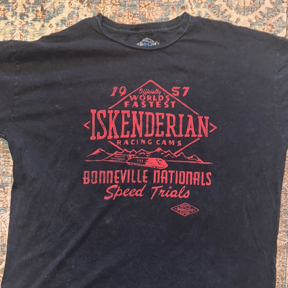 Men’s 3XL 1957  Iskenderian Bonneville Nationals Navy/Red T-Shirt